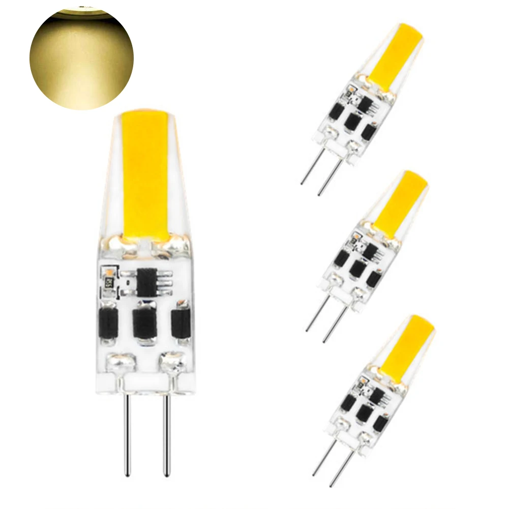 

4pcs 2W No Flickering LED Bulb Home Durable G4 Energy Saving Lamp COB Dimmable Silicone Mini Hotel DC12-24V