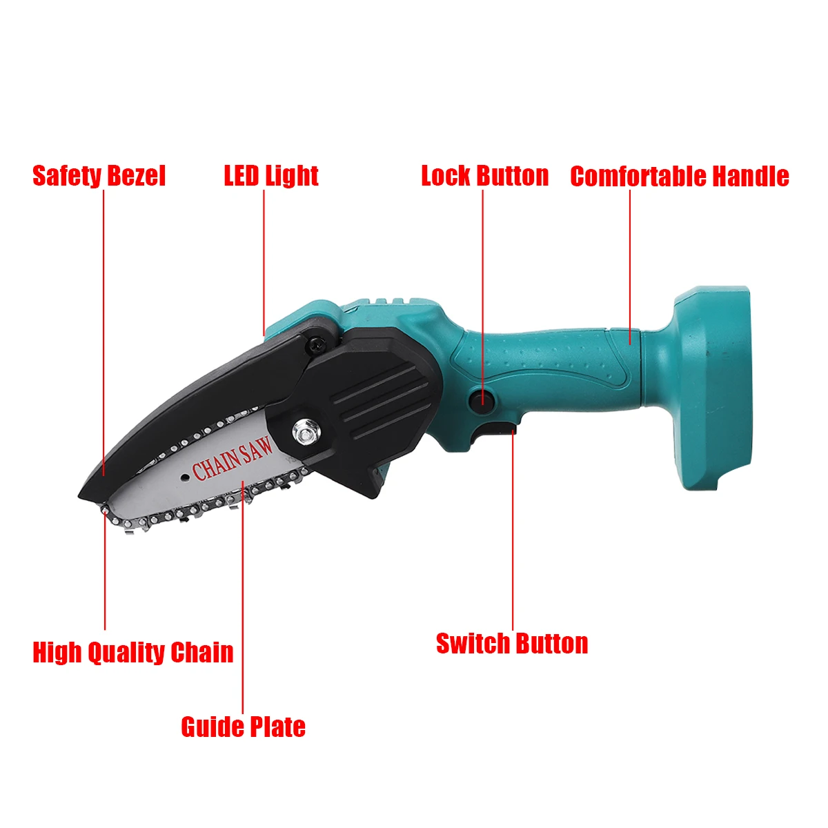 

Doersupp Electric Pruning Saw Rechargeable Mini Electric Saws For Makita 18V Lithium Battery Charger Woodworking Garden Logging