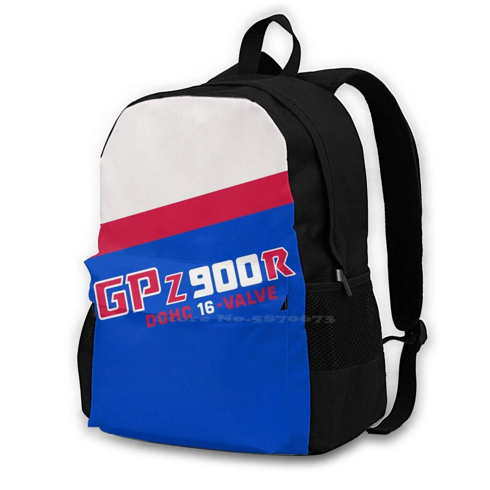 

Gpz 900R Custom Made Color Spec Design With Side Emblem Gray On Blue Backpacks For Men Women Teenagers Girls Bags Gpz 900R 900