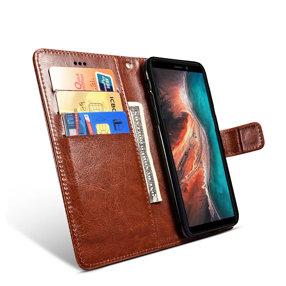 Защитный чехол книжка для телефона Ulefone P6000 Plus кожаный защитный бумажник экрана