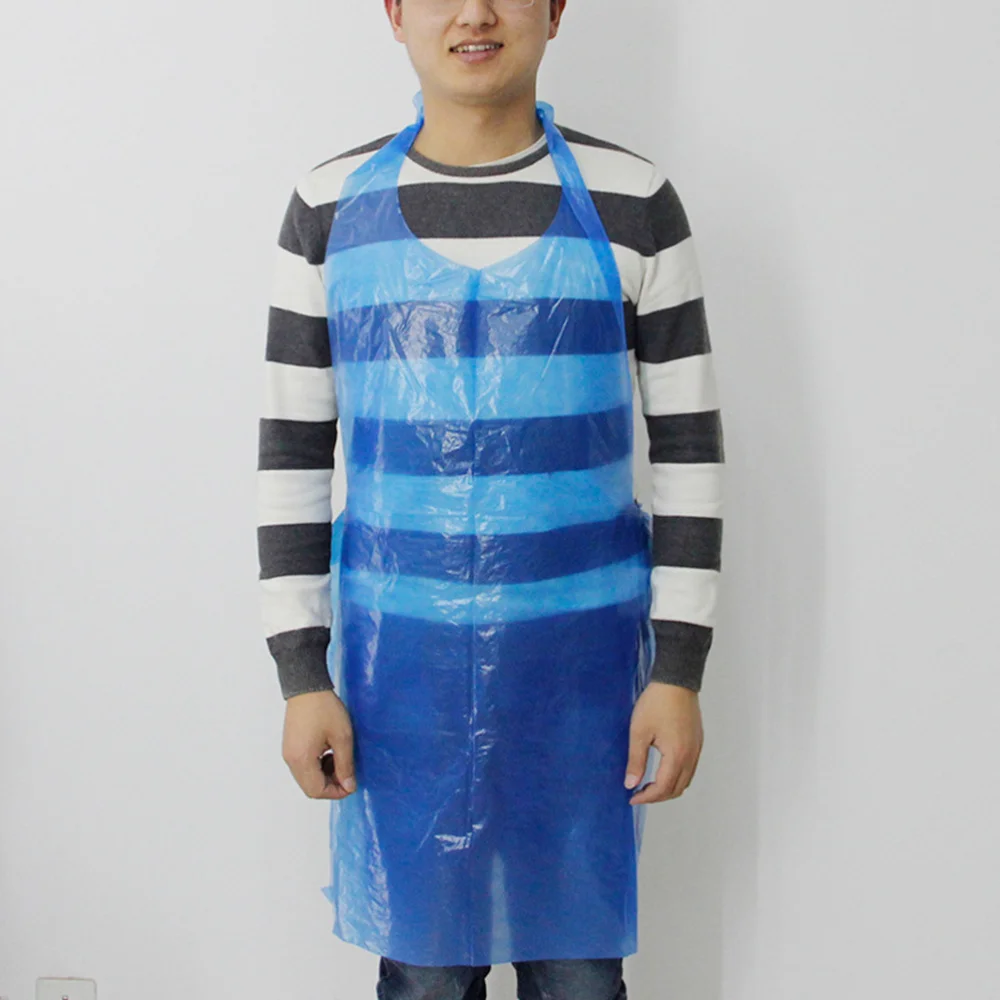 

20pcs Disposable Aprons Apron Sleeveless Household Oil Proof Apron Barbecue Kitchen Supplies (Blue)