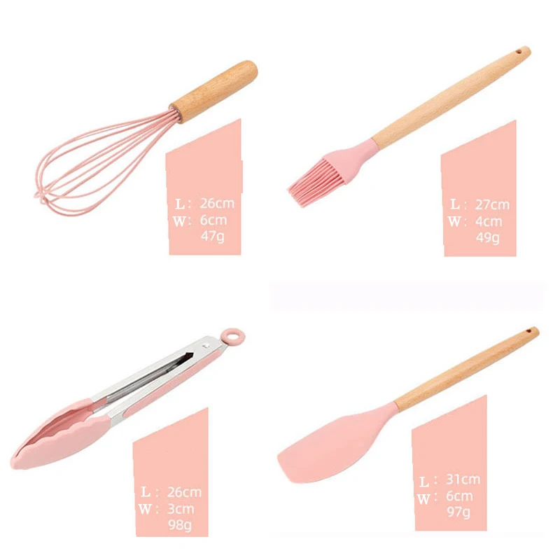 12 шт. силиконовые кухонные приборы инструменты для приготовления пищи набор