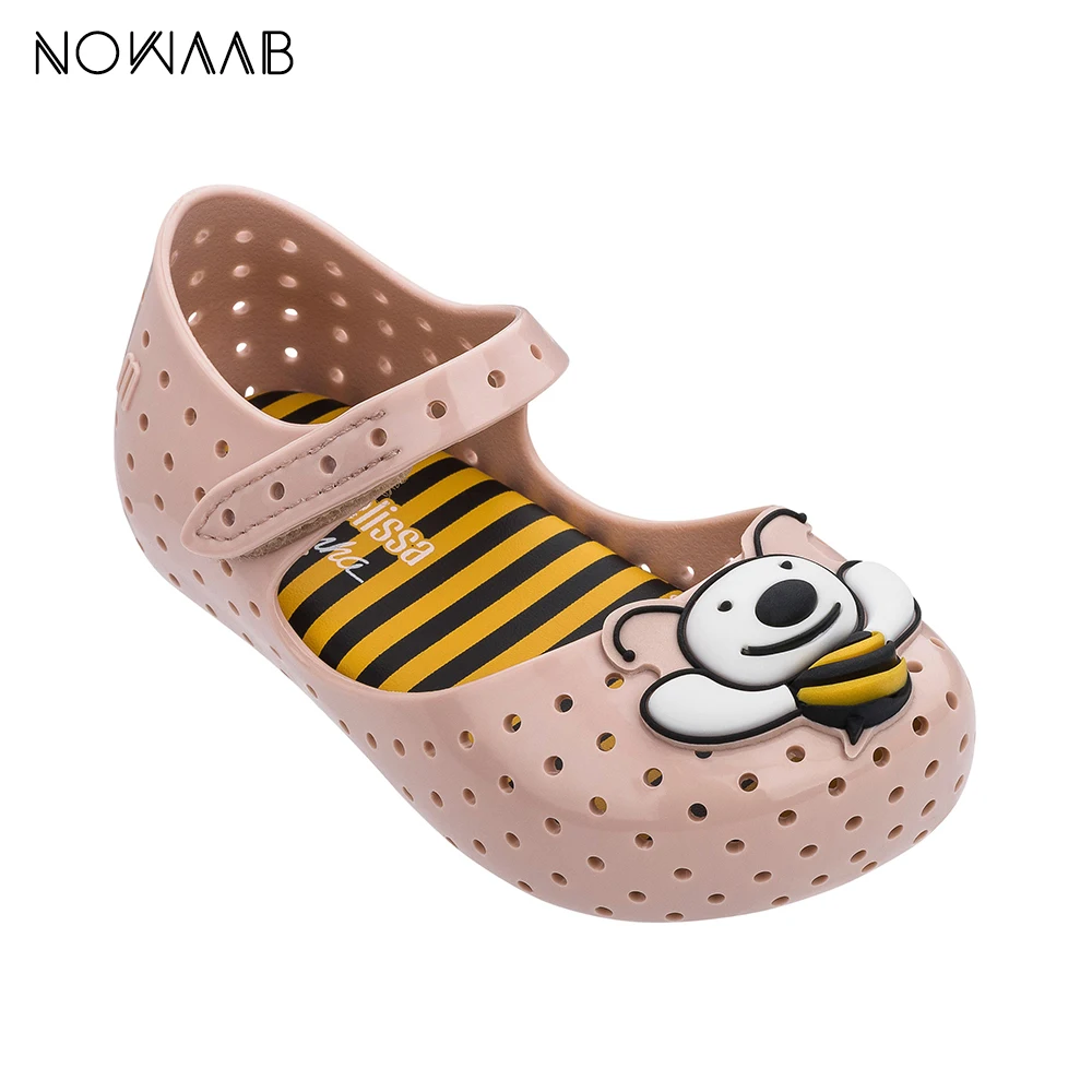 Новинка 2020 года Прозрачные сандалии Melissa для девочек с мультипликационным