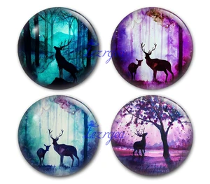 Олень стеклянный кабошон, секретный сад круглый фото стеклянный кабошон демонстрация плоская задняя часть делая фурнитуру