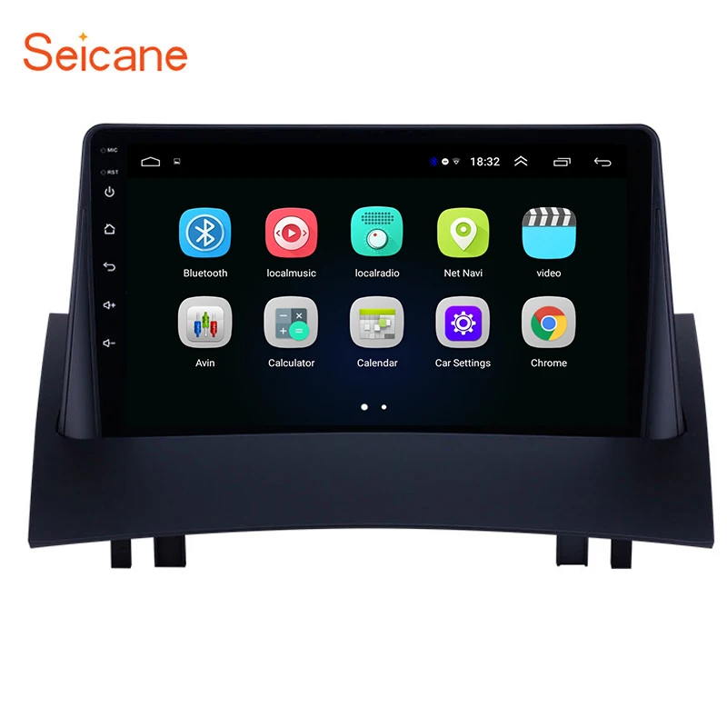 Seicane 2.5D экран 9 дюймов Android 8,1 автомобильный радиоприемник с навигацией GPS блок плеер для 2004-2008 Renault Megane 2 Поддержка Carplay TPMS