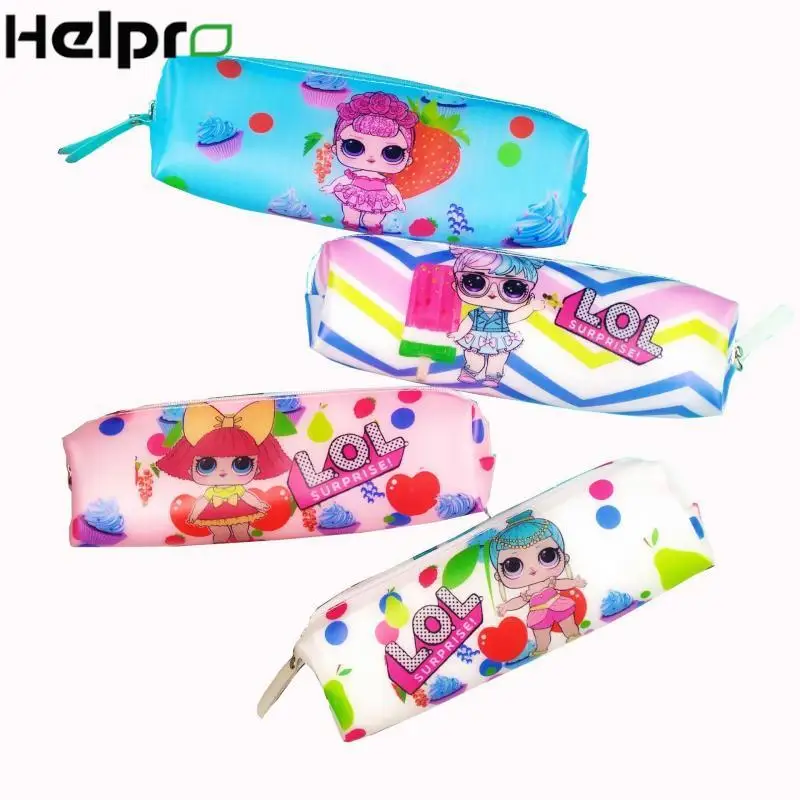 Helpro LOL девушка желе силиконовый пенал Kawaii качество мягкий клей школьные