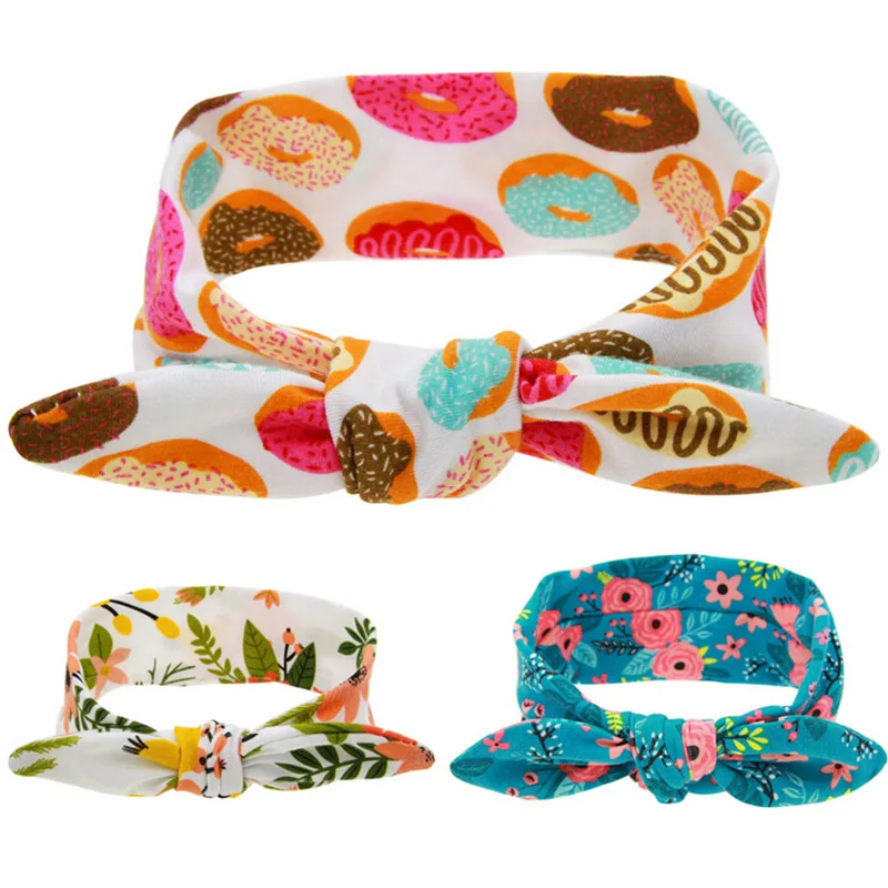New 2020 Lovely Kids Headbands Hair Bands Newborn Accessories Girls Headwear Print Cookies Flower Christmas Headband | Детская одежда и