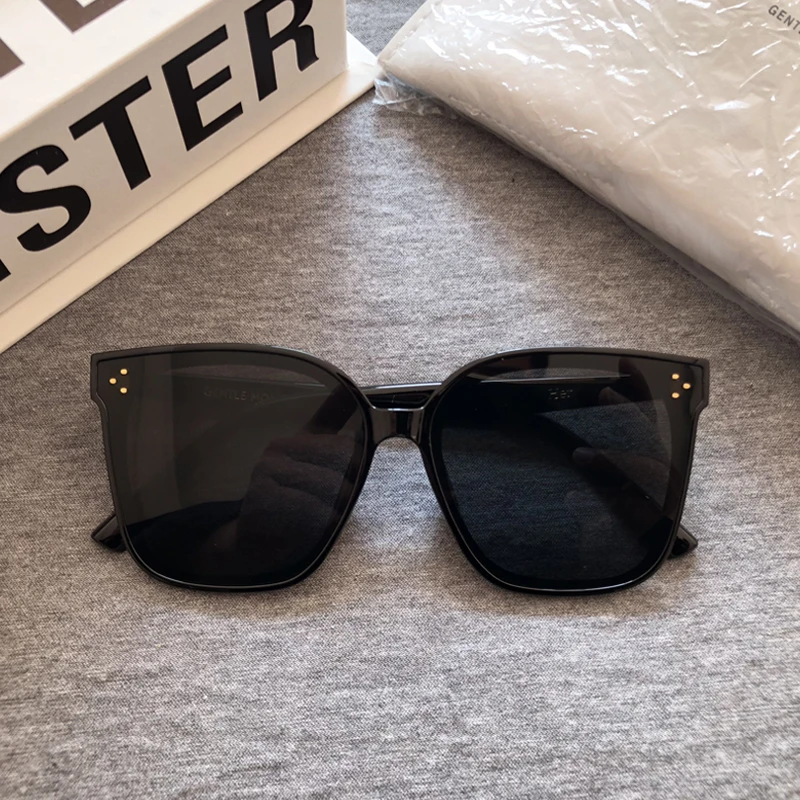 

2021 New Korean Design Sunglasses Men Trendy GM Large Frame Sunglasses Women Vintage Gentle Sun glasses Original Package HER