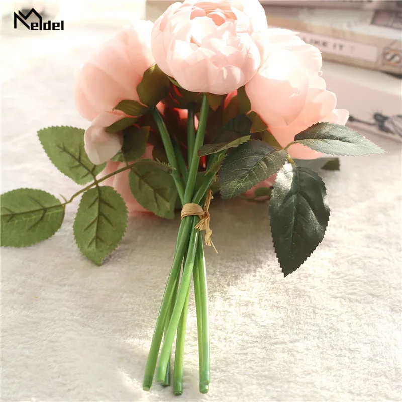 Искусственный цветок свадебные подружки невесты розовый букет с 6 цветами товары