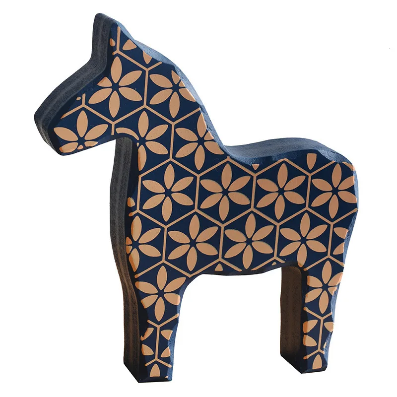 Настольные украшения в стиле Ins деревянная лошадь аксессуары для дома
