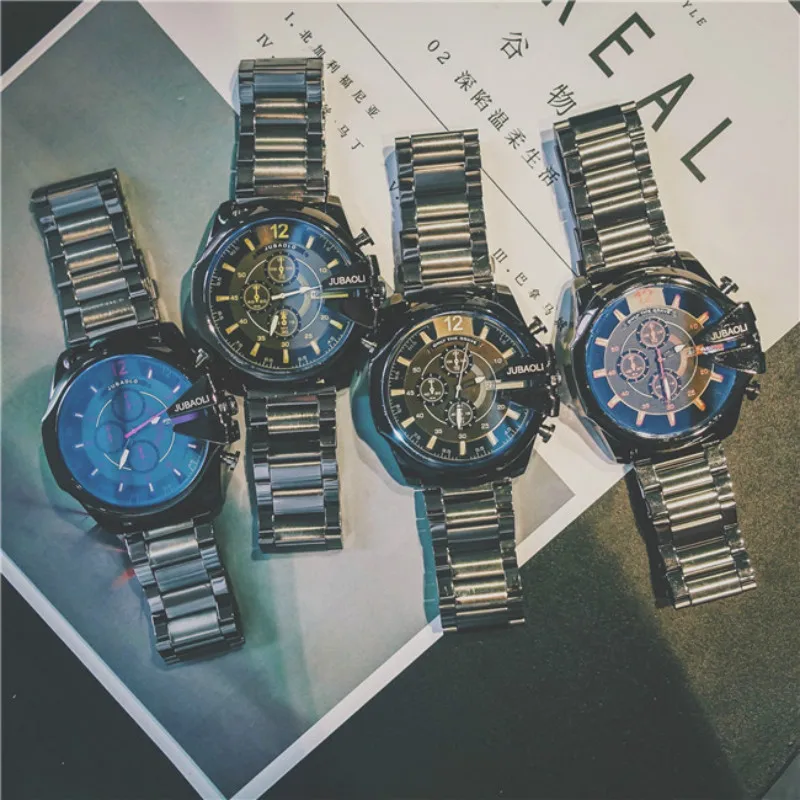 

2021 New Watch Men's Large Dial Oversized Wristwatch Domineering Special Forces Leather Trendy Waterproof Quartz Reloj Hombre