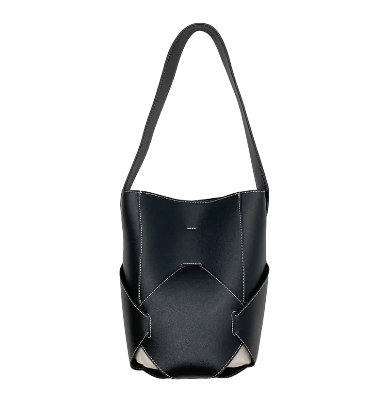 

Vintage Puzzle Tote Bag Women Shoulder Bag 2021 New Niche Design Handbag Women Retro Bucket Hollow Out