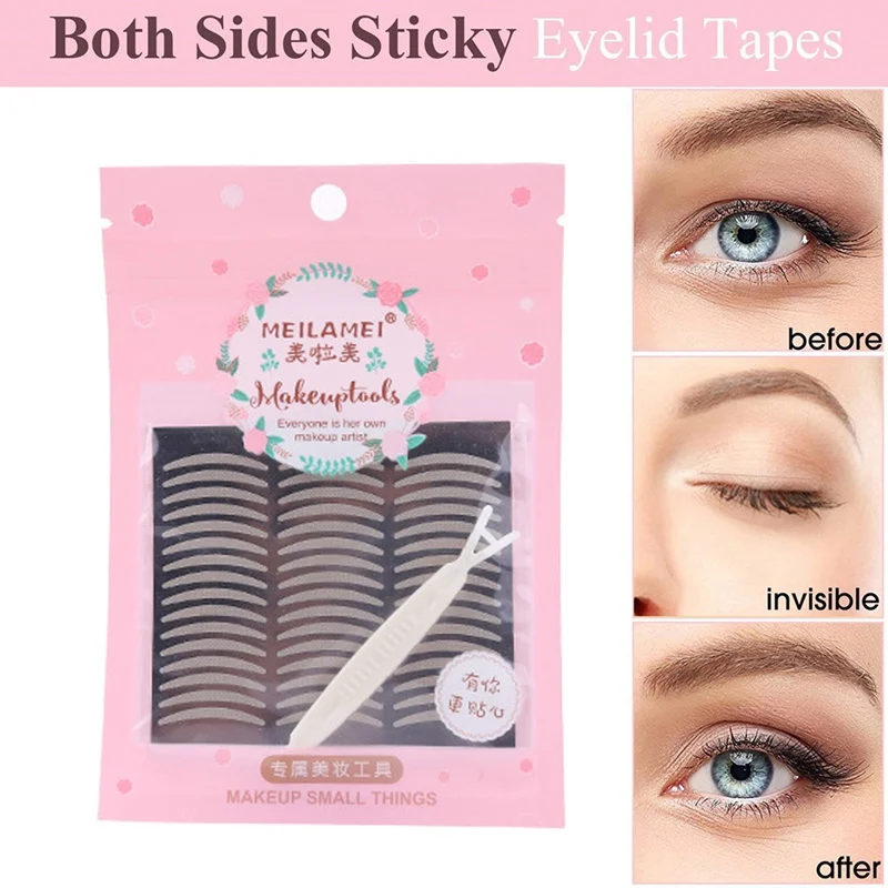 72 шт. невидимые двойные складные Стикеры для век кружевное волокно макияжа узкие