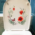 ZTTZDY 24 см  23,9 см ручная роспись с рисунком бабочек и цветов для туалета аксессуары для туалета дома номер Декор стены T2-0771