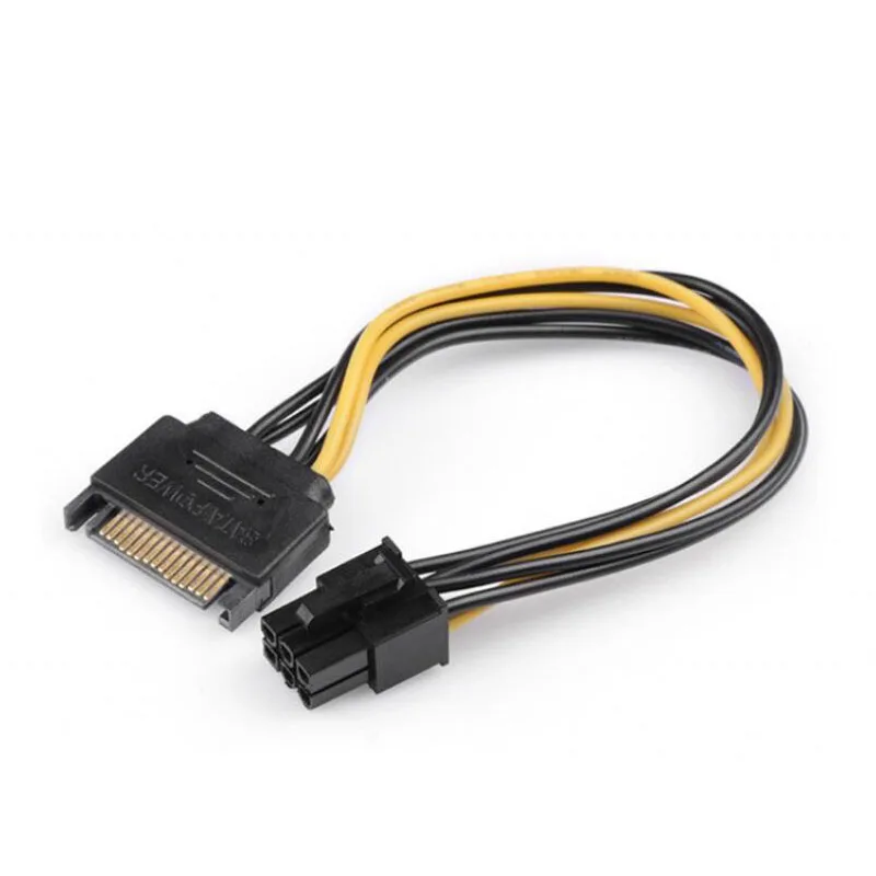 

Кабель питания 15 pin 15 pin sata к 6 pin 6 pin для видеографической внешней карты