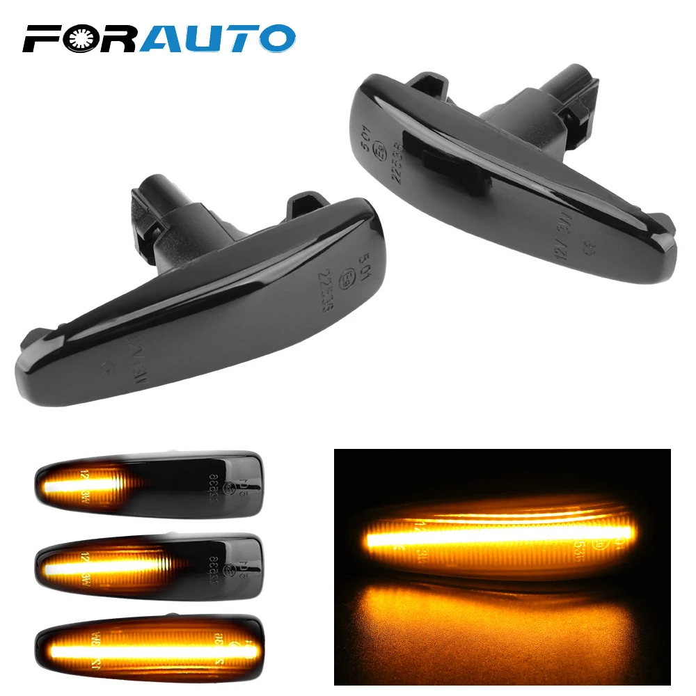1 пара светодиодный автомобильный динамический боковый маркер светильник