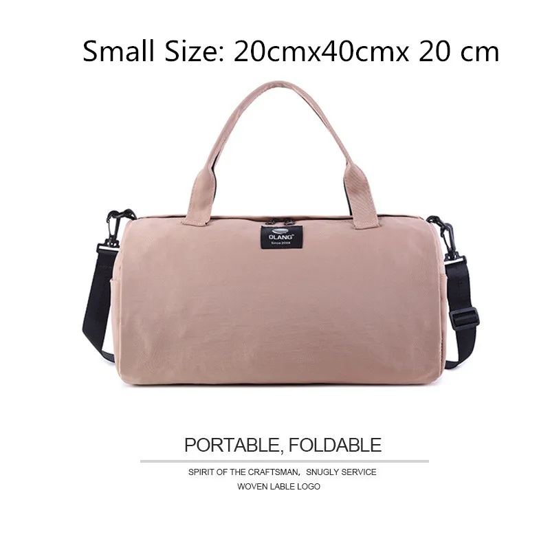 pink small Холщовые женские дорожные сумки, сумка для йоги, тренажерного зала, обувь для фитнеса, сумки через плечо, сумка через плечо для женщин и мужчин, спортивная сумка - Цвет: pink small