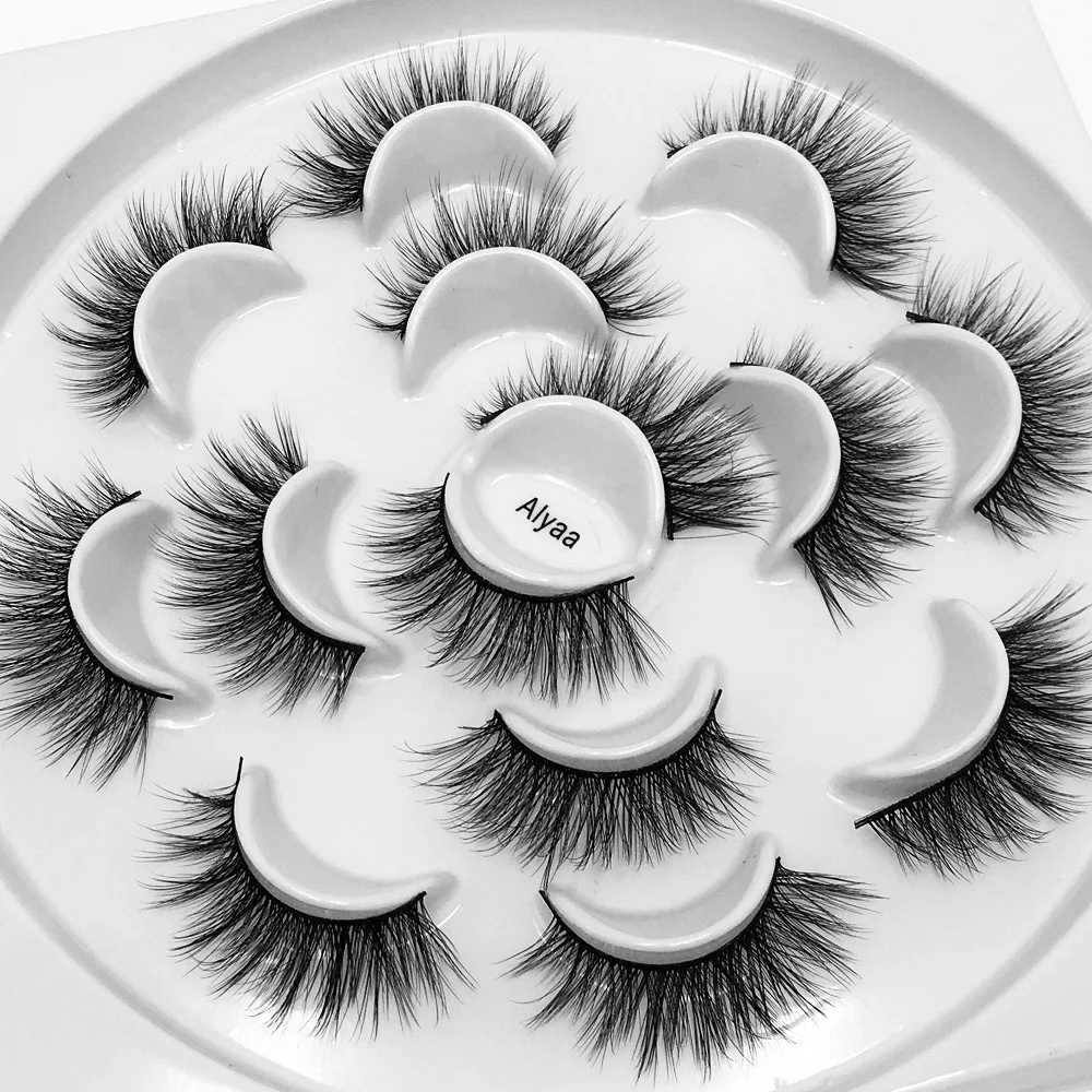 7 пар искусственные 3D норковые ресницы натуральные длинные накладные Объемные