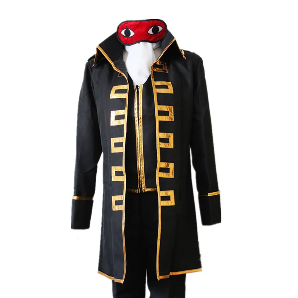 Новое поступление костюмы для косплея из аниме Gintama чёрный костюм Hijikata Toushirou Okita