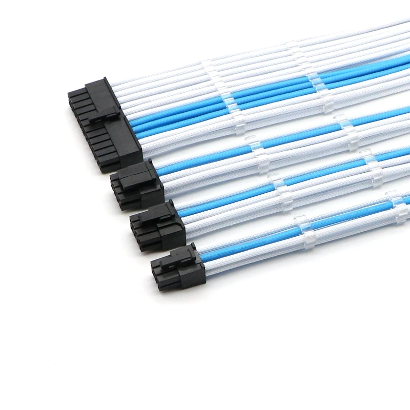 Комплект базового удлинительного кабеля смешанные цвета ATX 24Pin ЦП/EPS 4 + 4Pin GPU/PCI E 6