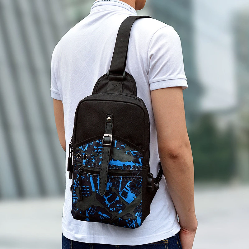 

SENKEY Oxford Waterproof Chest Bag Hight Quality Single Shoulder Backpack Casual Crossbody Bag Travel Daily Bag Sport Clutch