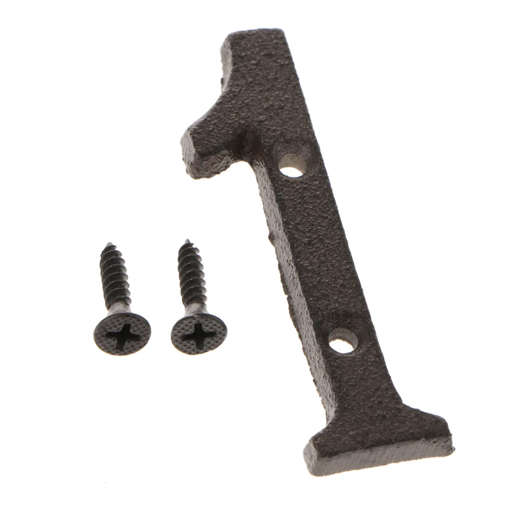 Металлический цифровой знак на дом чугунный номер 1 дверная тарелка сделай сам