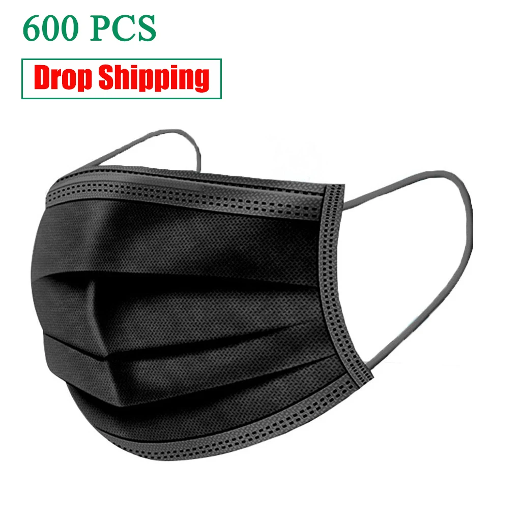 

Unisex Black Mascarilla desechable masque de protection Disposable Face Mask Personal Health Care maschere Foggy Haze maskers