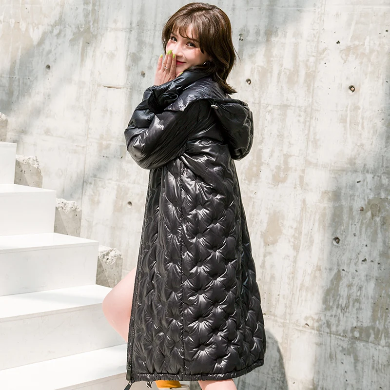 Женская зимняя куртка длинное пальто женская толстая теплая одежда 2020 Корейская