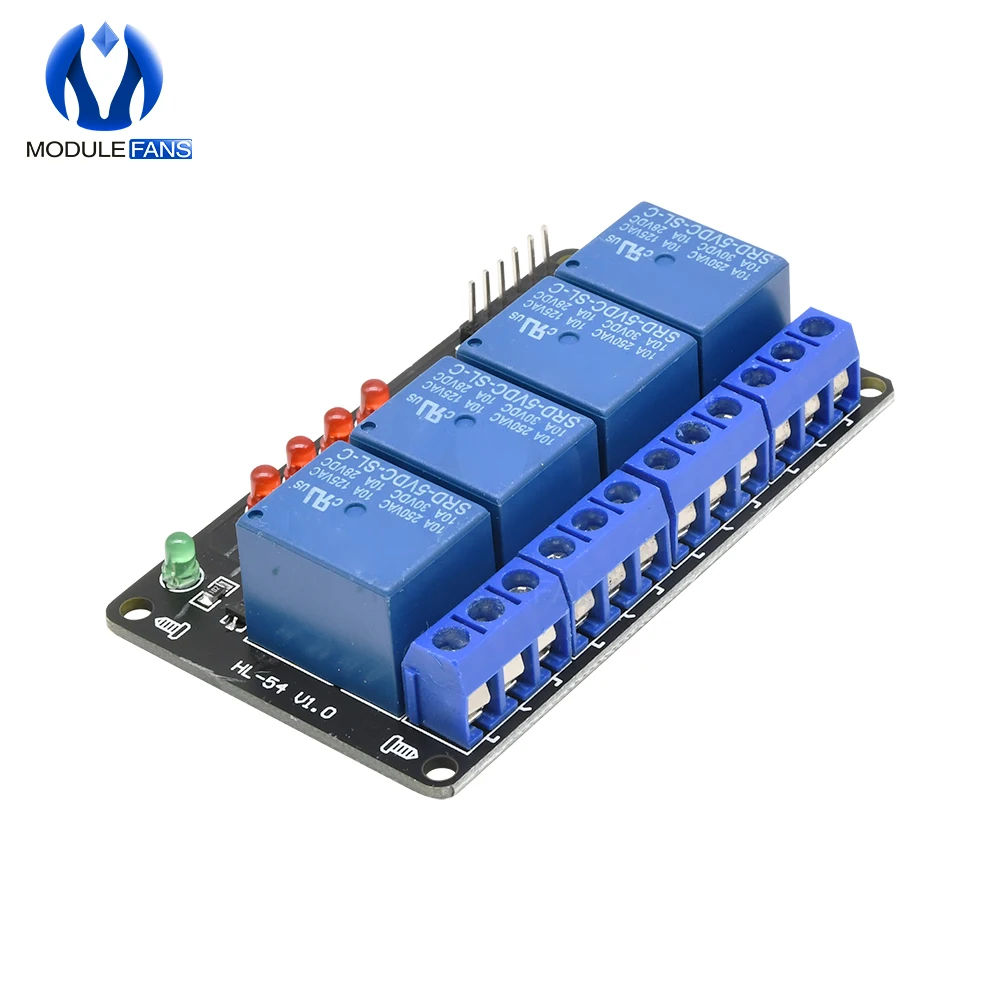 5V 4 канальный Релейный модуль для Arduino PIC AVR DSP ARM MSP430 умный