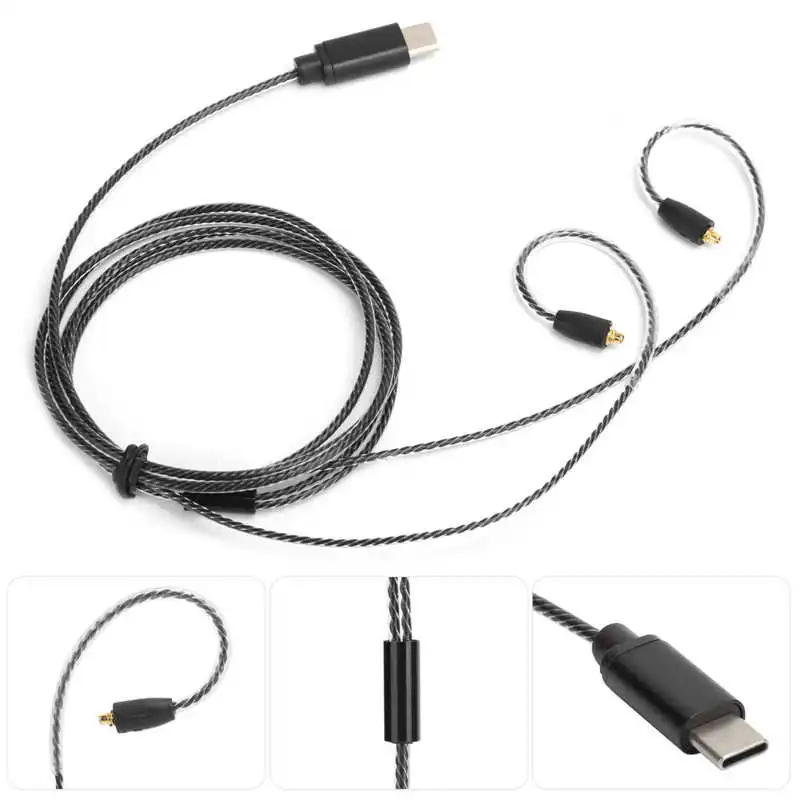 

MMCX Earphone Cord MMCX Earphone Cable TypeC Fit for Shure SE215/SE315/SE425/SE535/SE846 Headphone Earphone Cable for Shure