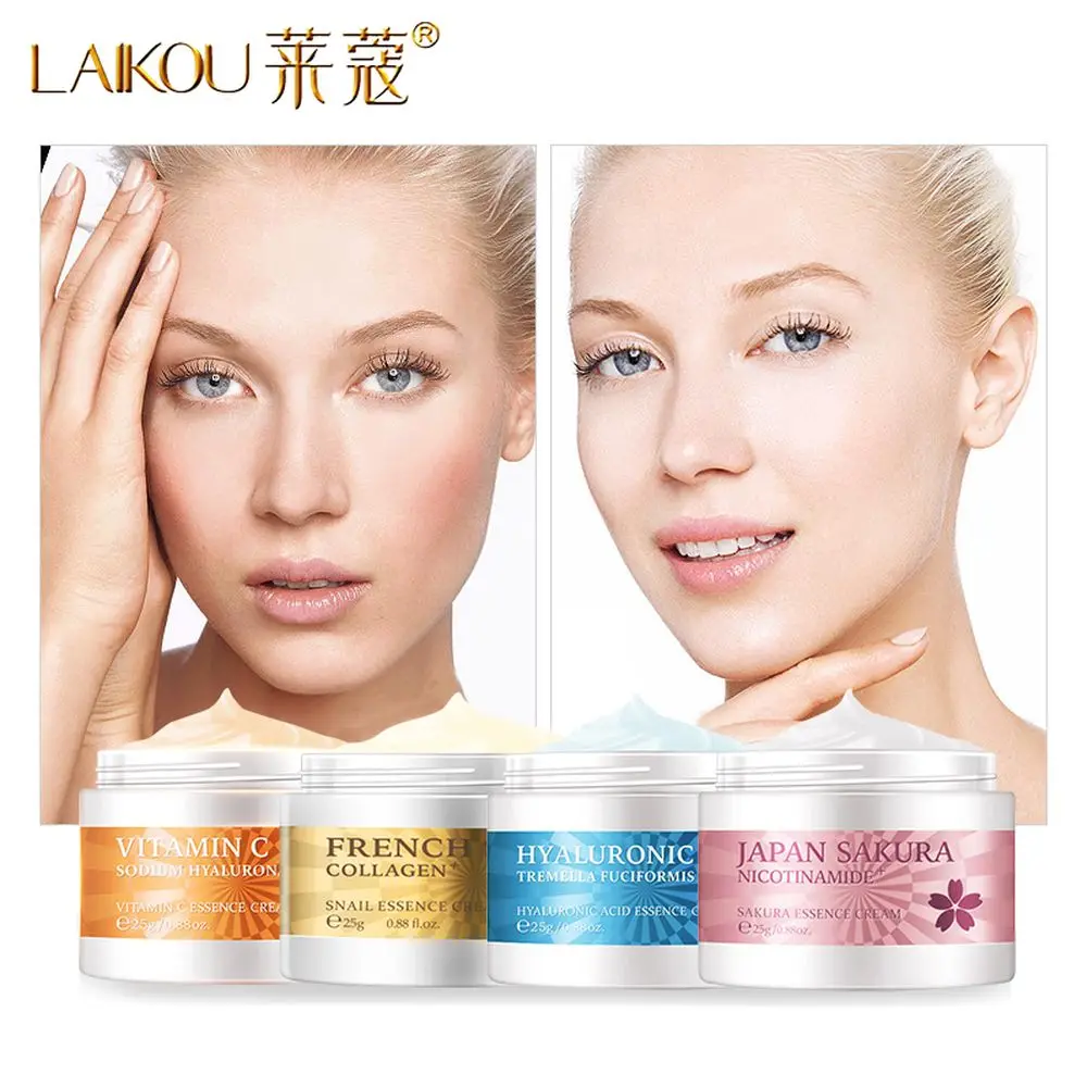 

LAIKOU Face Cream Vitamin C Day Cream For Face Hyaluronic Acid Moisturizing Sakura Anti-Aging Snail Repairing Cream Skin Care