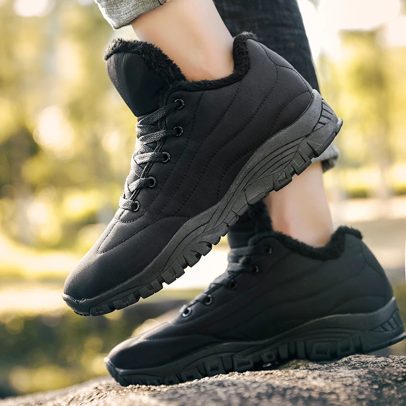 Мужские ботинки зимние уличные кроссовки мужские водонепроницаемые с мехом