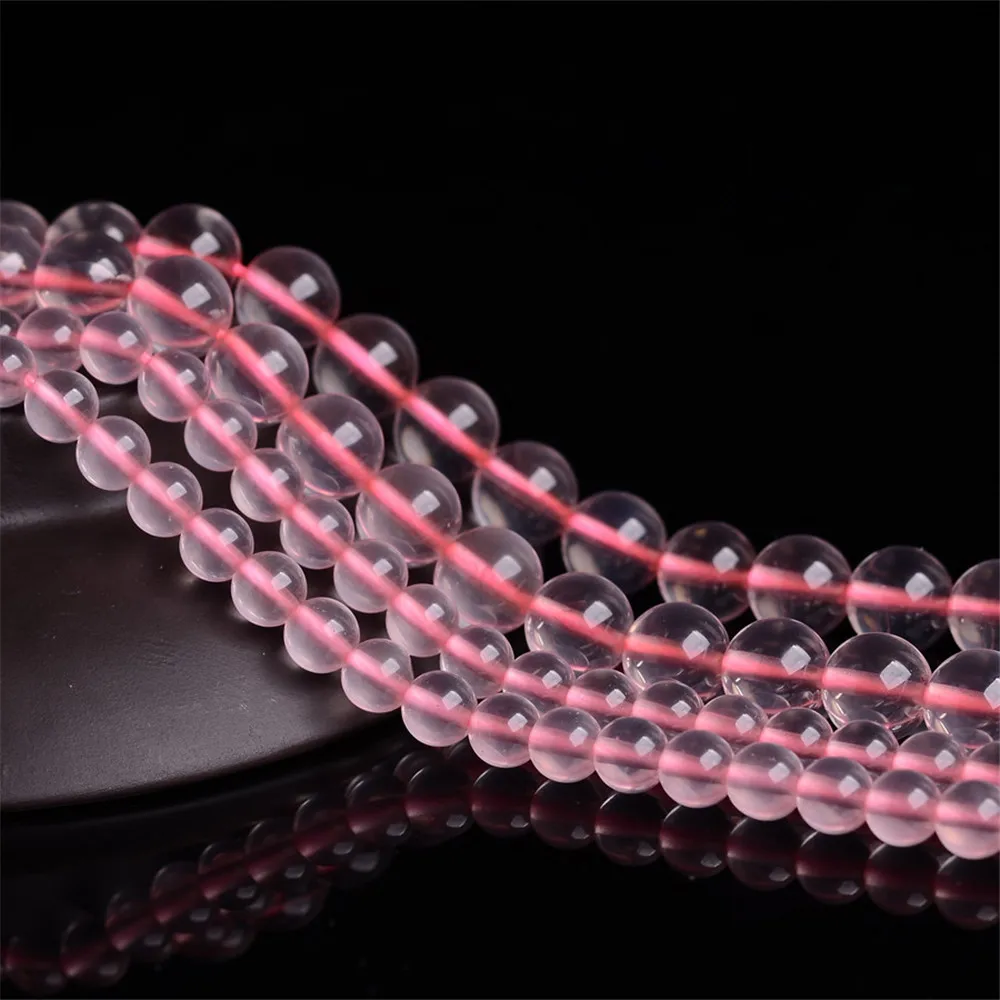 

Grade A Natural Mozambique Rose Quartz Beads NOT Dyed 5mm-12mm Smooth Polished Round 15 Inch Strand FJ07