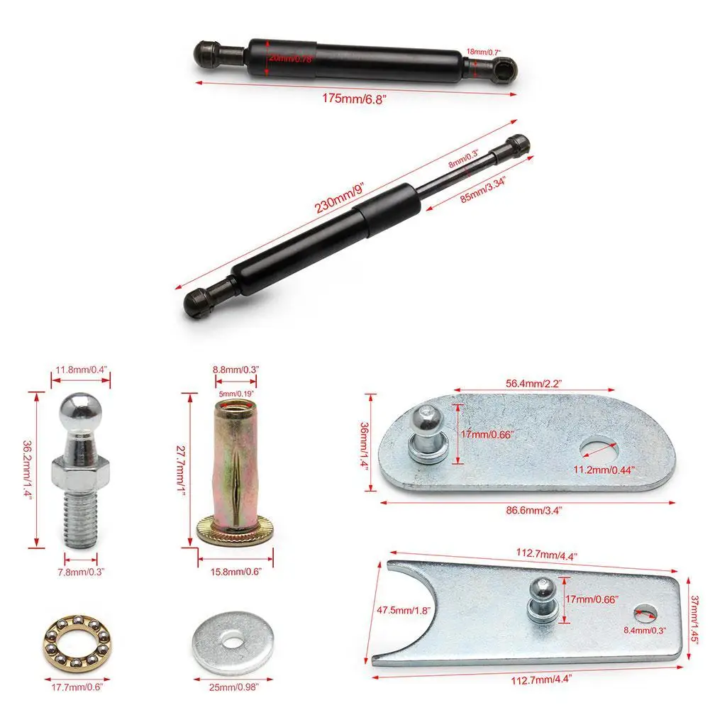 

Tailgate Buffer Shock Absorber Gas Spring Is Suitable Tailgate For 07-18 Pickup Truck Auxiliary Shock System Absorber E9Q9