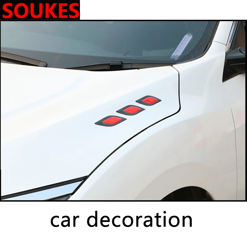 6PCS Car Hood Fender Colorful Carsh Sticker For Volkswagen VW Passat B6 B5 B7 B8 Golf 4 5 7 6 Polo Opel Astra J H Insignia Corsa |