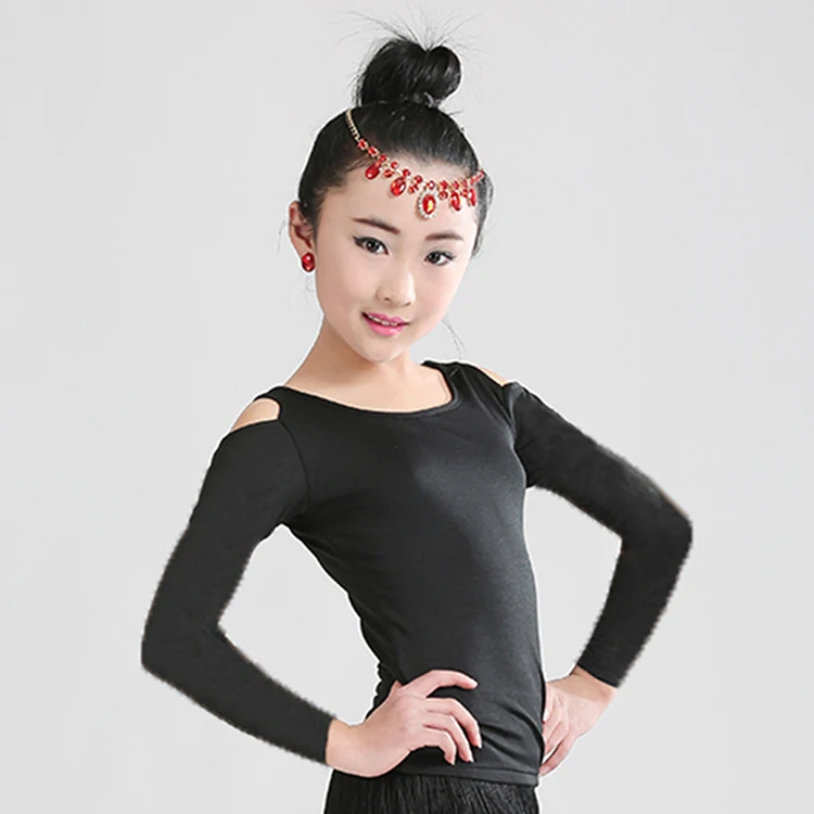

Latin Dance Competition Top Latin Practice Shirt Latin Dance Tops Girls