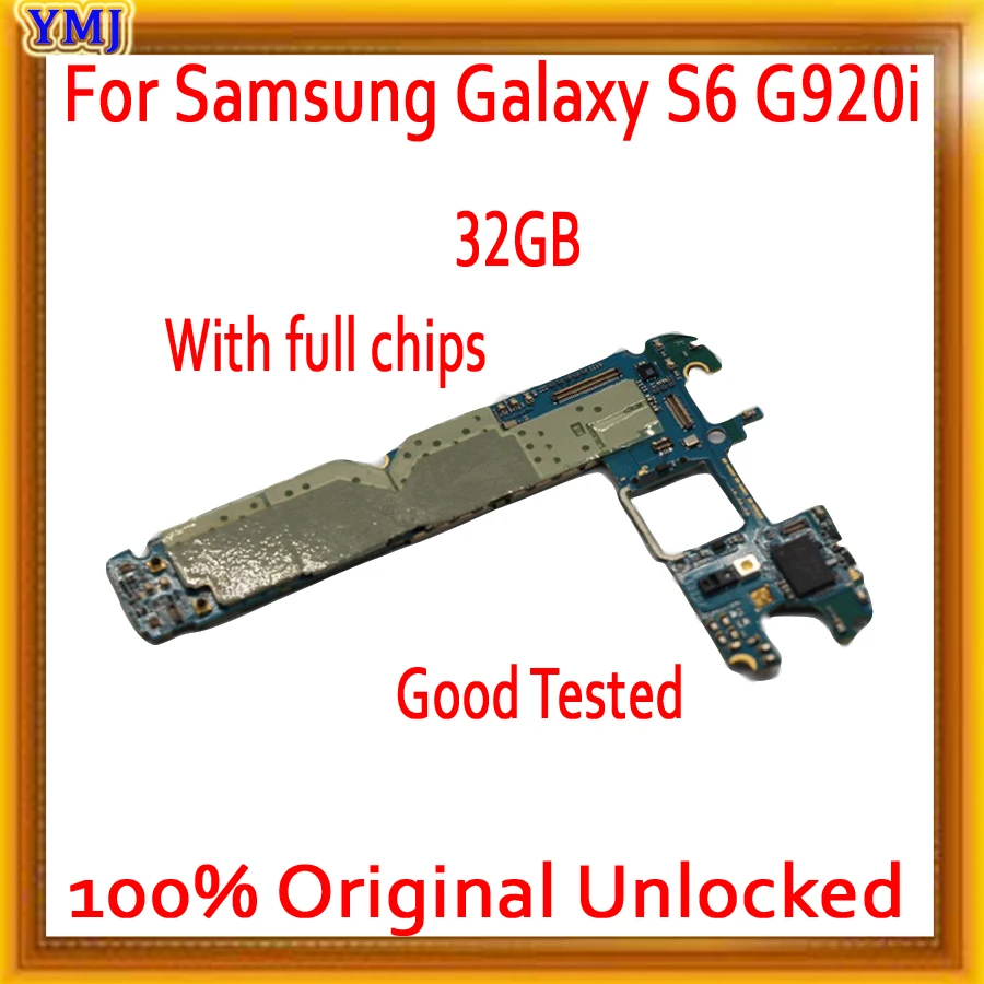 

32GB 100% Unlocked MainBoard Logic Board For Samsung Galaxy S6 Motherboard G920I With Android System，free shipping