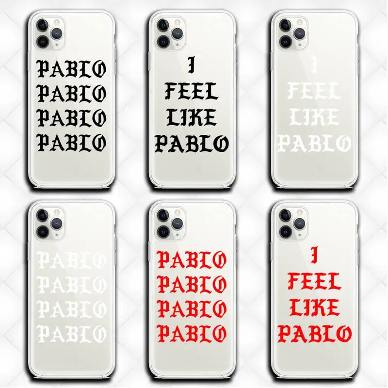 

Kanye Omari West fashion Pablo Phone Cases Clear for iphone 12 11 Pro max mini XS 8 7 6 6S Plus X 5S SE 2020 XR cover