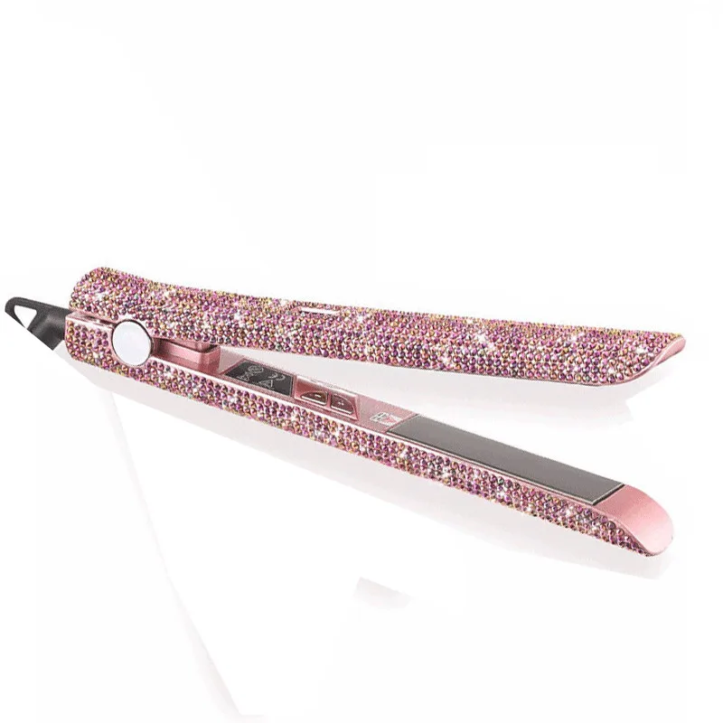 Профессиональный с украшением в виде кристаллов выпрямитель утюжок для волос