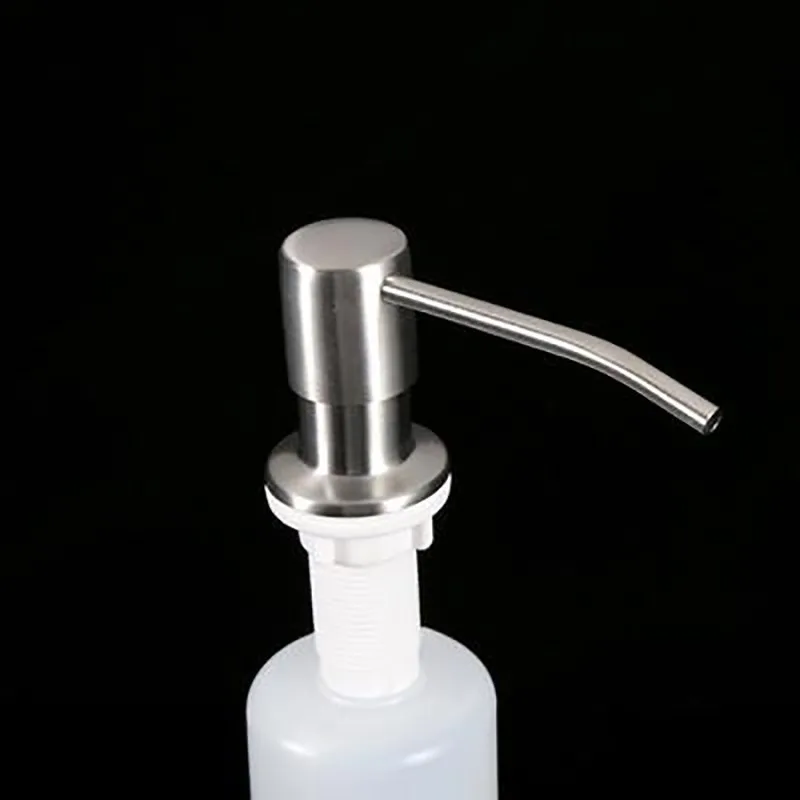 

KL 300ML Kitchen Sink Soap Dispenser Brushed Stainless Steel Soap Bottle Bathroom Manually Press Soap Bottle Kitchen Accessories