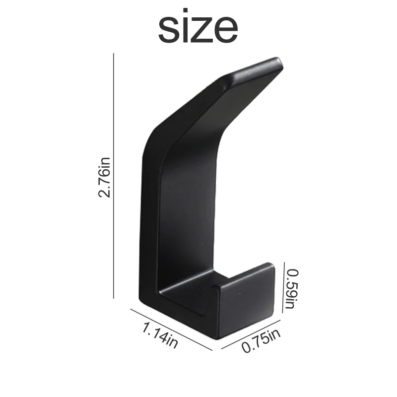 

Double Hook Black White Towel Hook For Bathroom Clothes Hook For Bedroom Robe Hook Coat Hook For Livingroom Kitchen Accessories