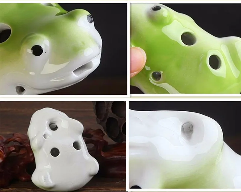 6 отверстий ocarina мультфильм лягушка серия ocarina флейта духовые Музыкальные инструменты Флейта Zelda Керамическая Флейта для детей игрушка ocarina