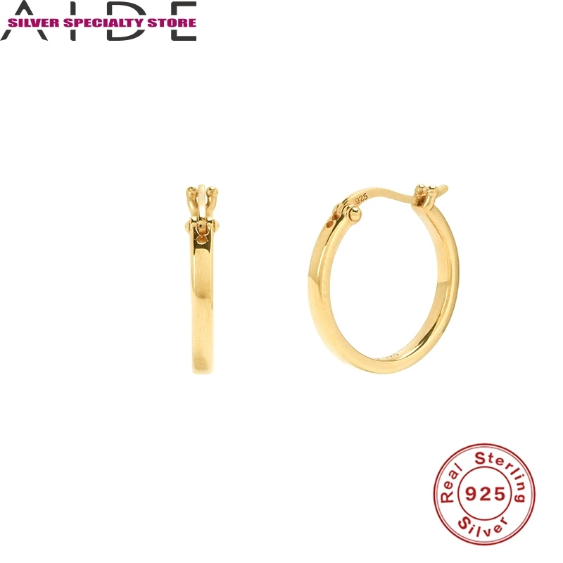 

AIDE Simple Personality Hoop Earrings For Women 925 Silver 2020 Earrings Fashionable Earrings Jewelry Pendientes Brincos Aretes