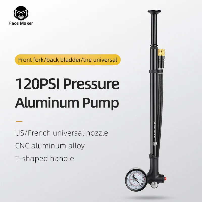 Портативный велосипедный воздушный насос высокого давления 300psi с манометром для