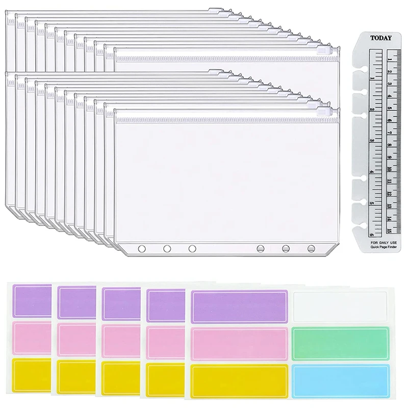 

Папка-карман на молнии, 6 отверстий, из ПВХ
