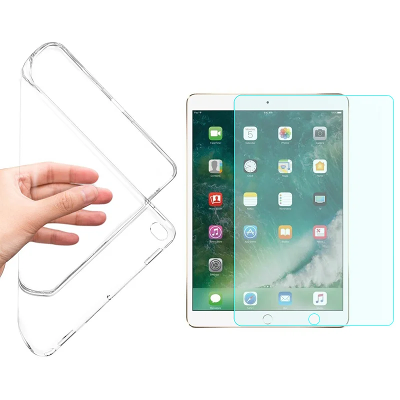 Мягкий гибкий прозрачный чехол для iPad Mini 1 2 3 защита экрана + 9H из жесткого