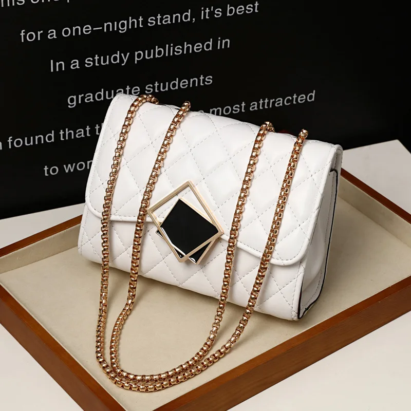 

New Fashion Women Shoulder Bags PU Leather Lock Flap Handbag Lady Mini Messenger Bag