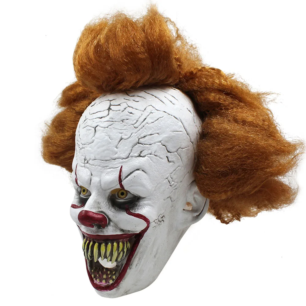 Фильм It Chapter 2 Pennywise Клоун Маска Латекс страшный Хэллоуин карнавальные костюмы реквизит маска для вечеринки Косплей