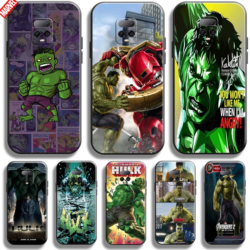

Marvel Hulk Avengers For Xiaomi Redmi Note 10 Lite Phone Case 6.67 Inch Soft Silicon Coque Cover Black Funda Thor Comics