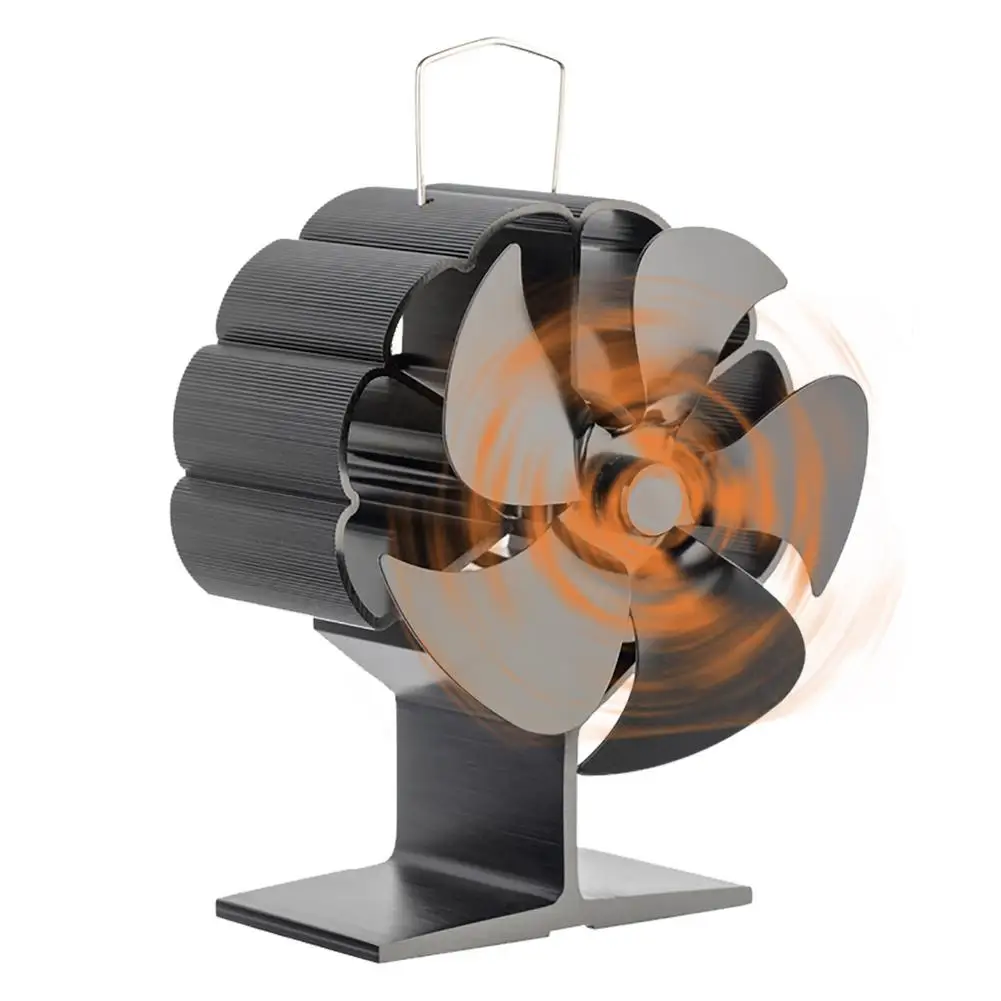 

5 Blades Heat Powered Stove Fan Fireplace Fan Log Wood Burner Fan Quiet Home Fireplace Fan Efficient Heat Distribution Ecofan